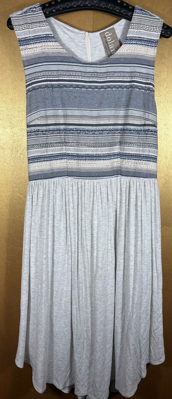 Anthropologie Dolan Left Coast Womens Size Gray & Blue Sabado Dress S